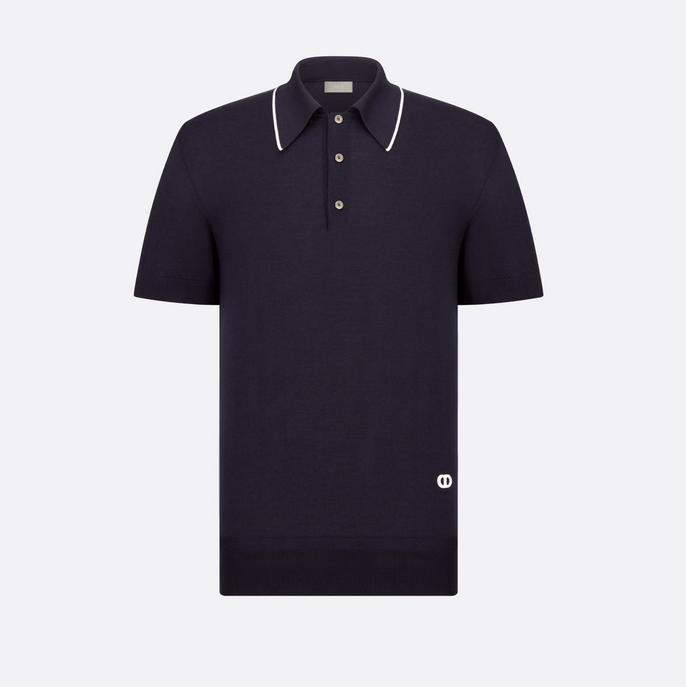 P339 CD针织polo兰色