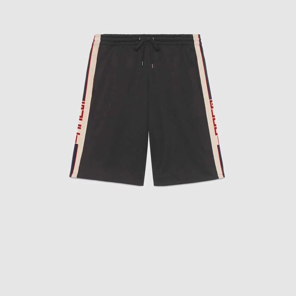 P339 侧织带字母校服短裤