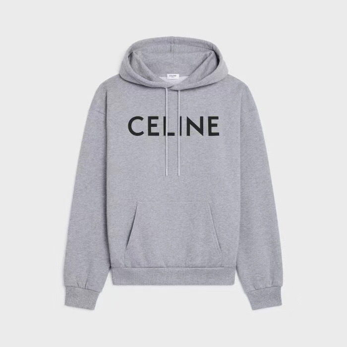 P369 C印刷帽衫灰