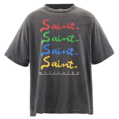 P199 多色logo水洗黑tee