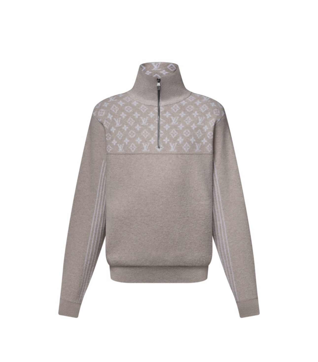 P669 Wool blend half zip sweater