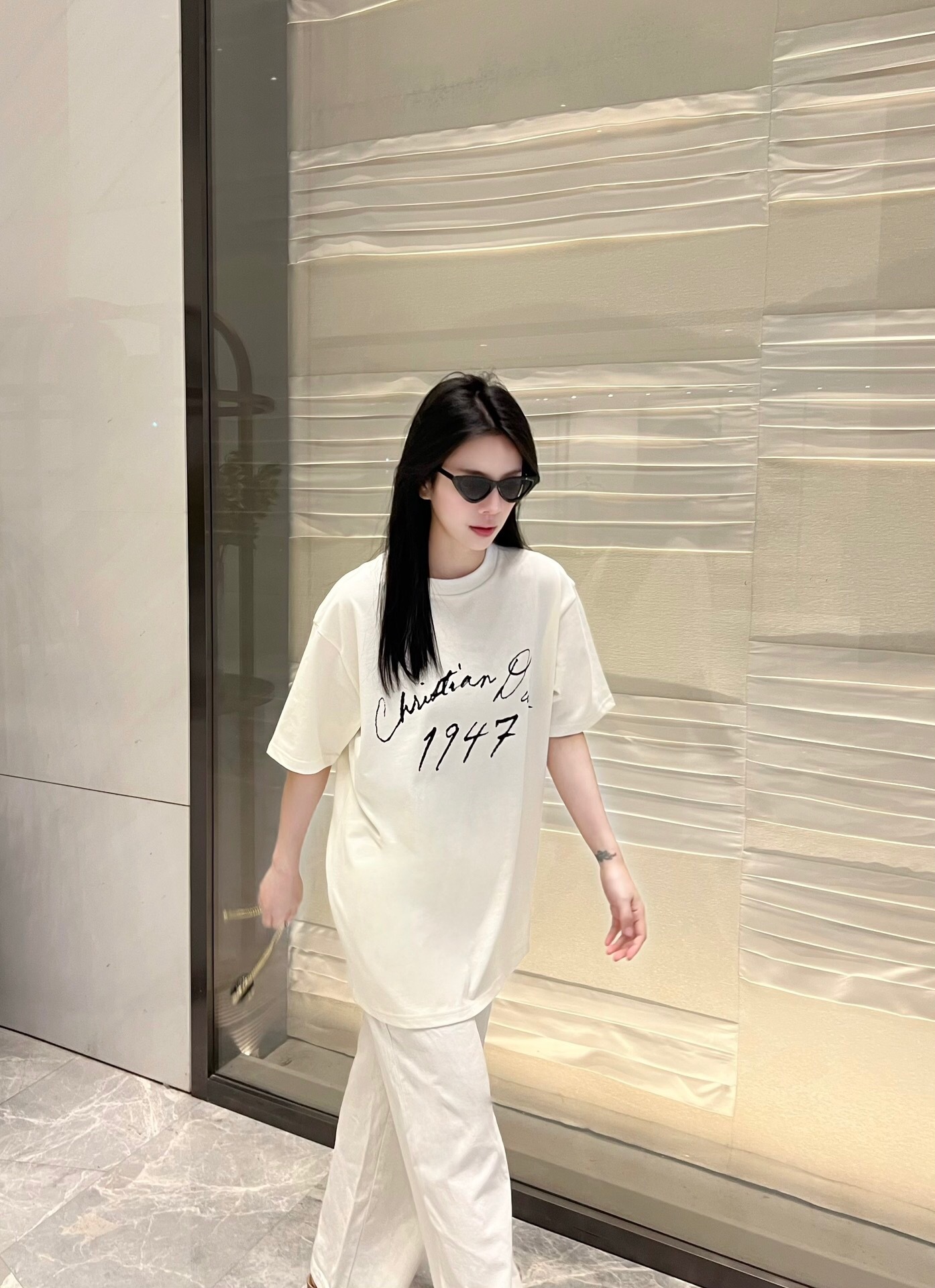 P219 签名植绒短袖 米白色 · image 19