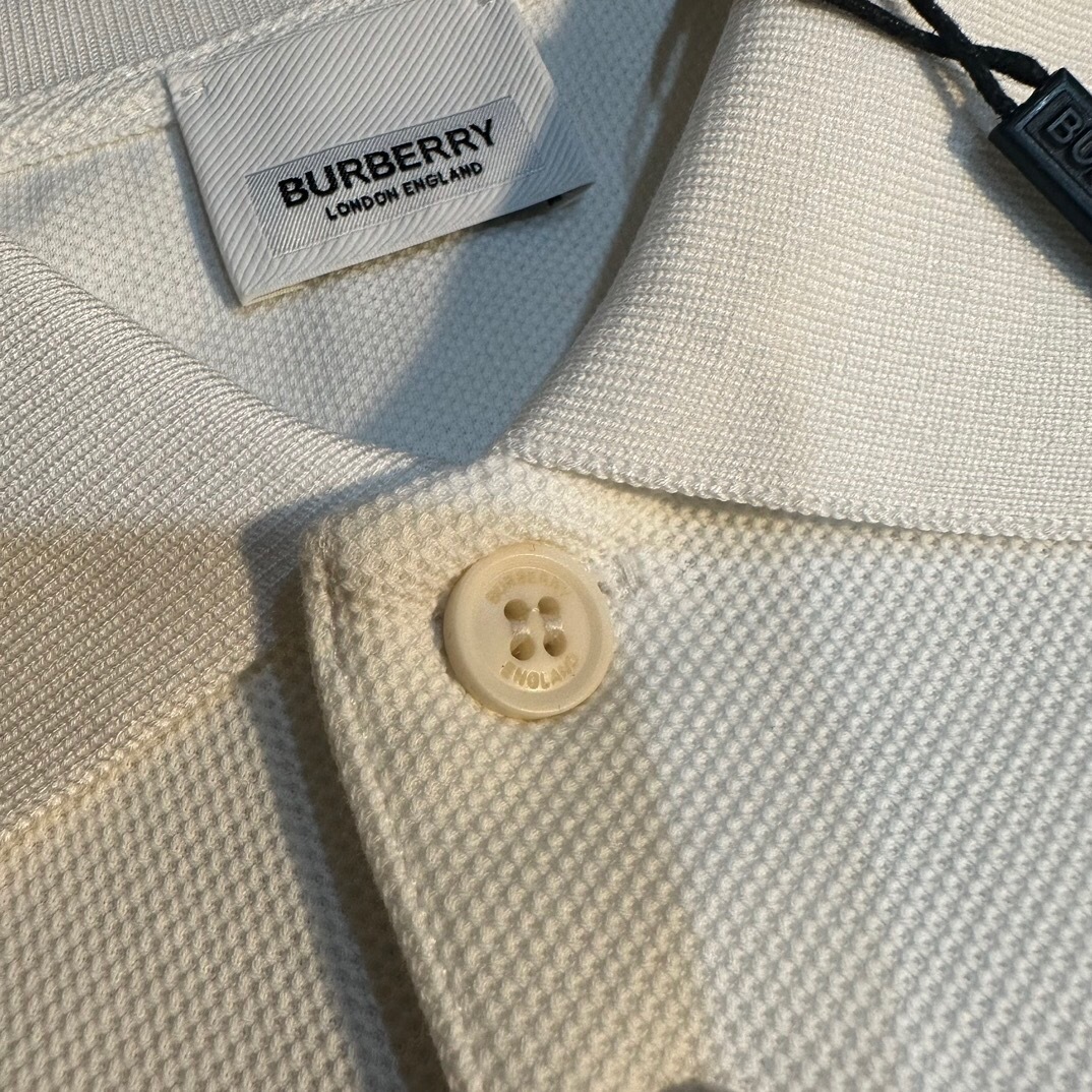 P319 毛巾贴饰网眼布POLO衫白色 · image 5