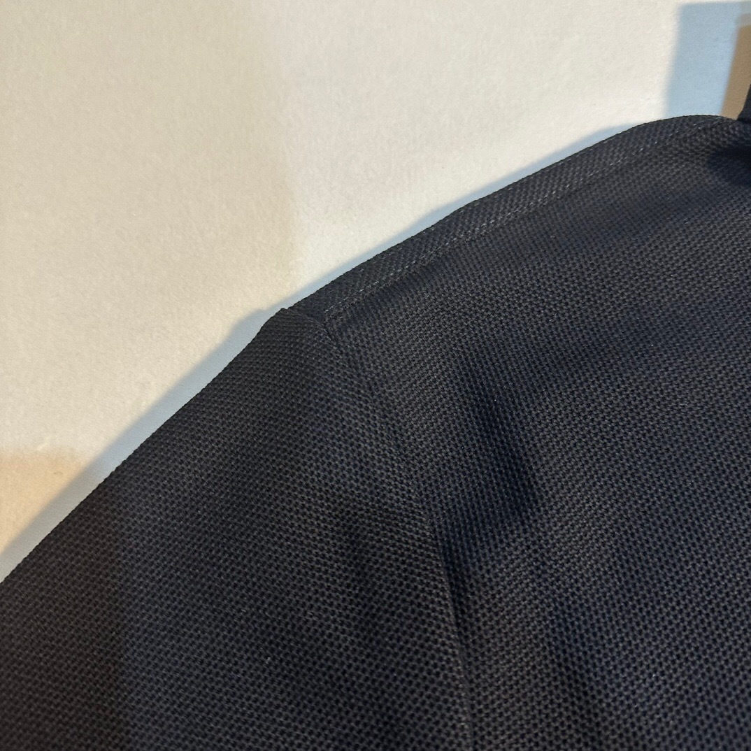 P319 毛巾贴饰网眼布POLO衫黑色 · image 6