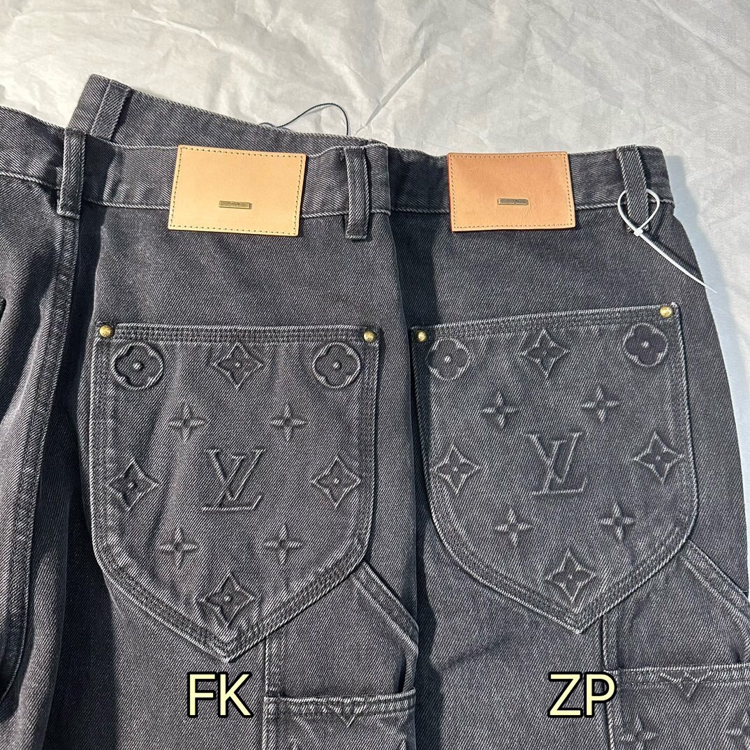 P789 提花压纹拼接牛仔裤黑色 · image 17