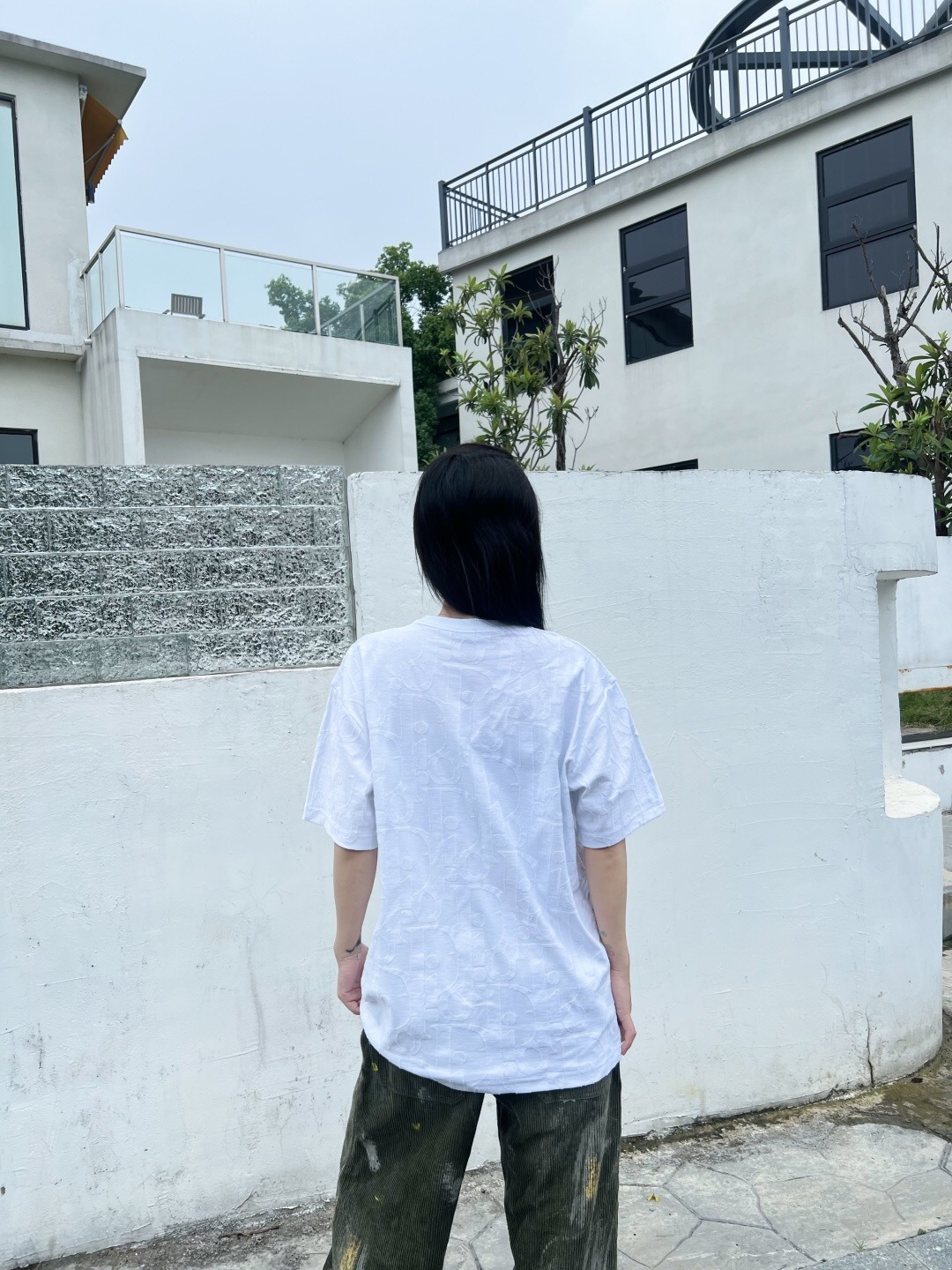 P249 DR大字母提花短袖白色 · image 19