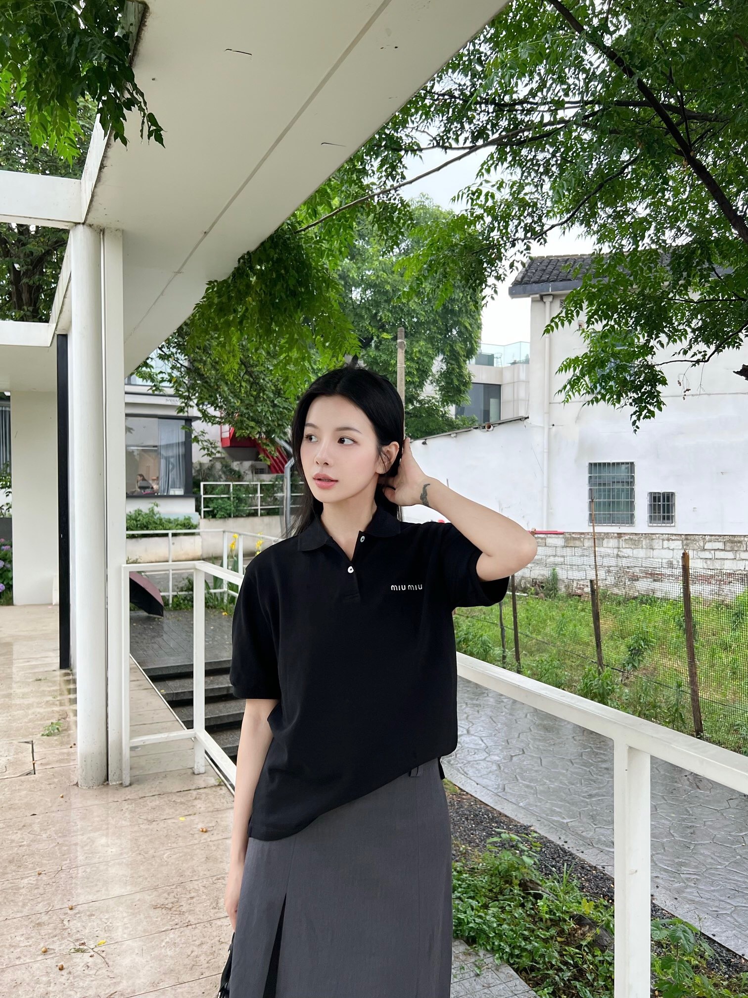 P289 MM刺绣POLO衫黑色(Women) · image 14