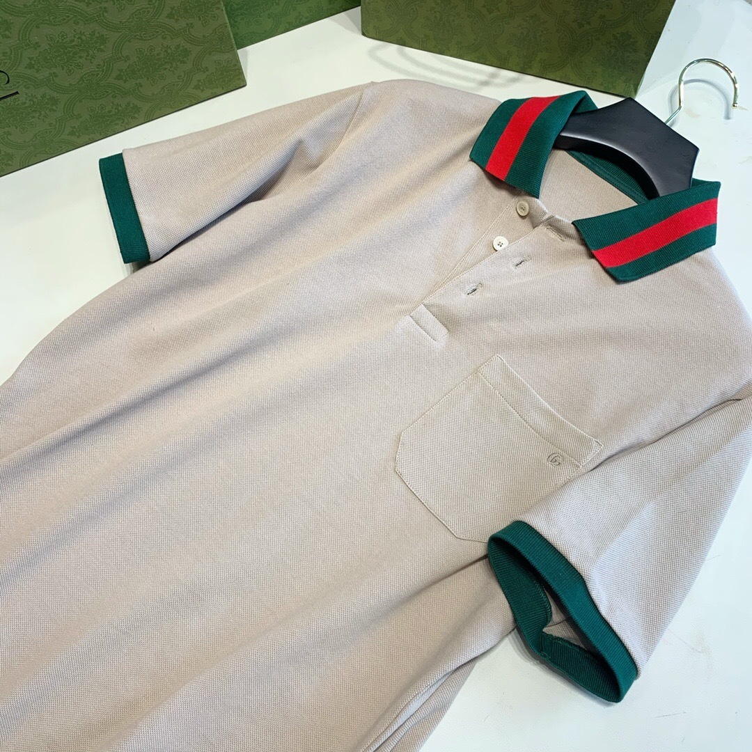 P289 织带衣领Polo 卡其色 · image 5