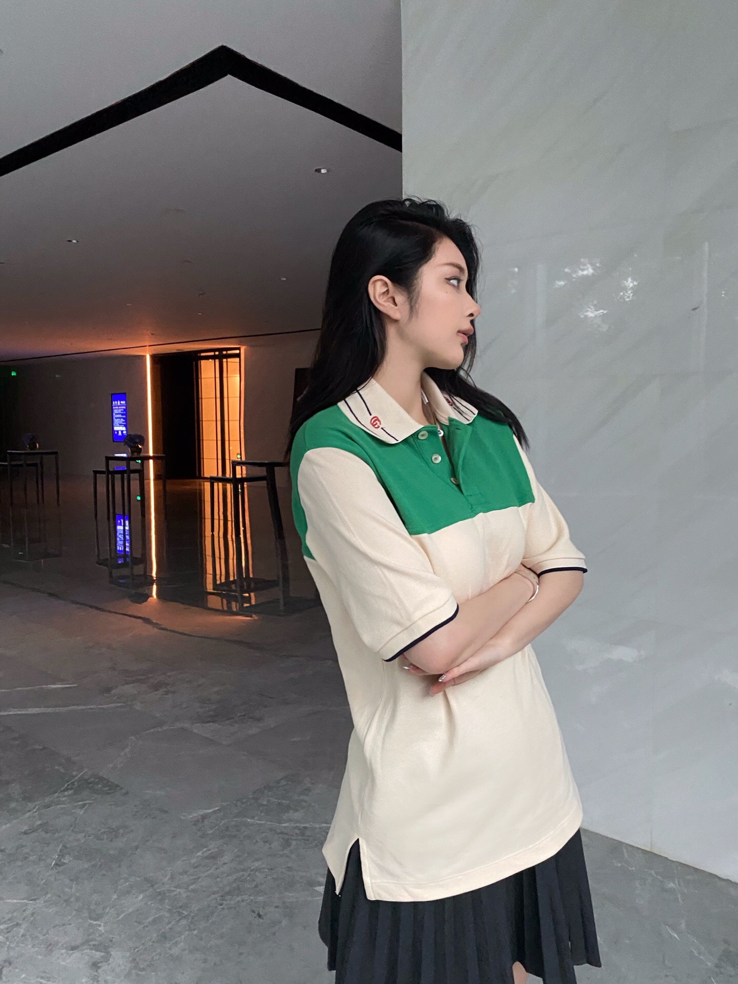 P289 G刺绣绿拼接POLO衫 · image 20