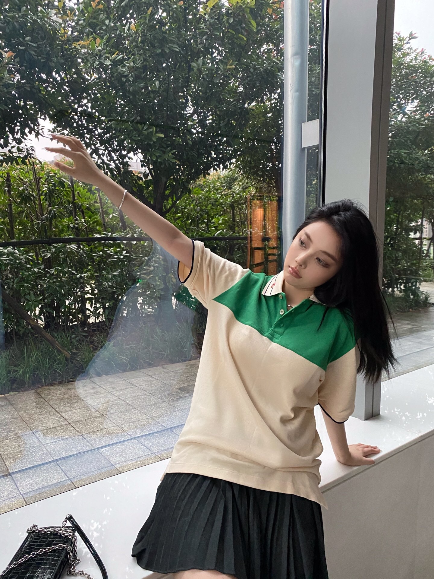 P289 G刺绣绿拼接POLO衫 · image 19