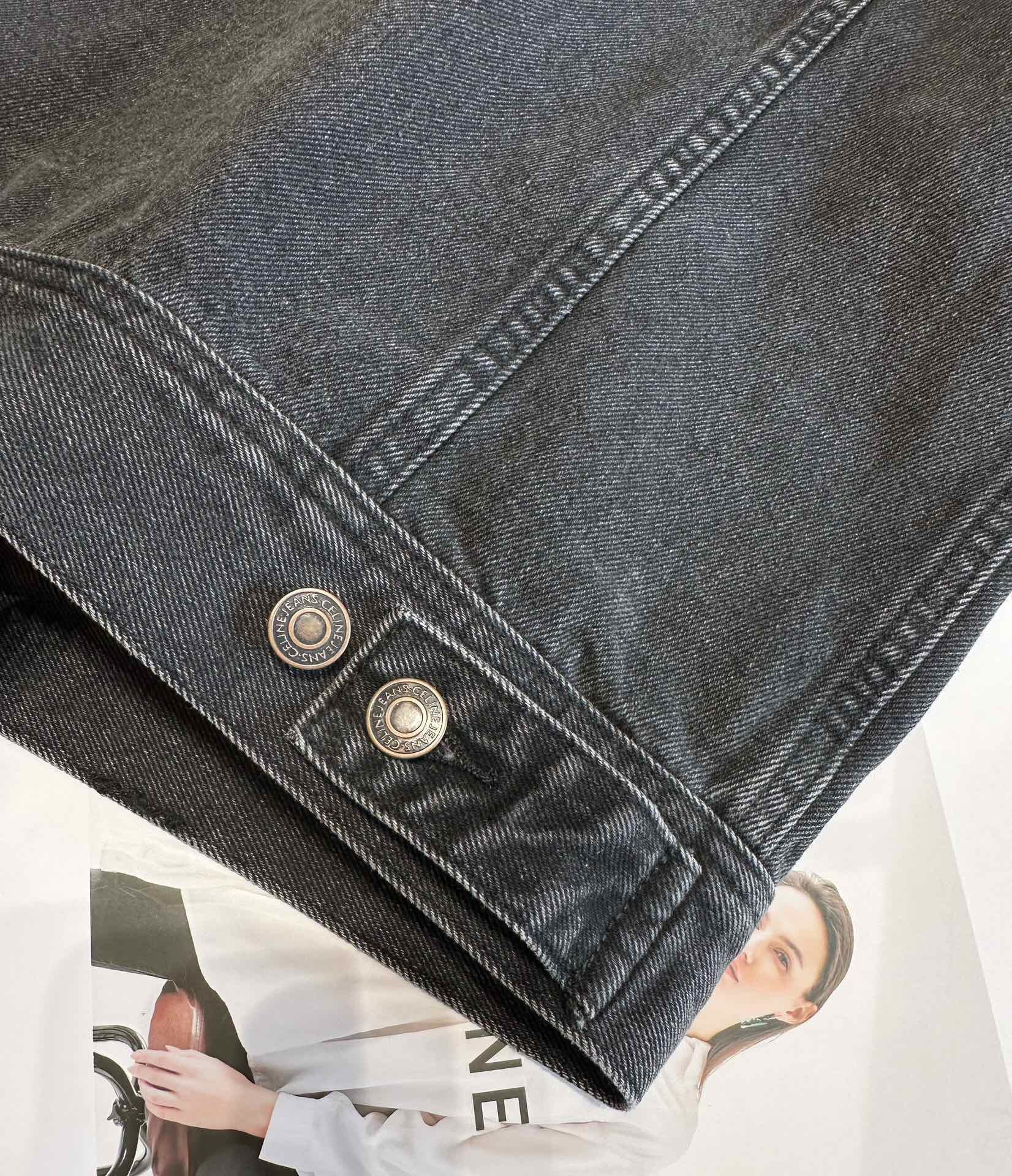 P549 C牛仔连帽衫外套黑色 · image 10