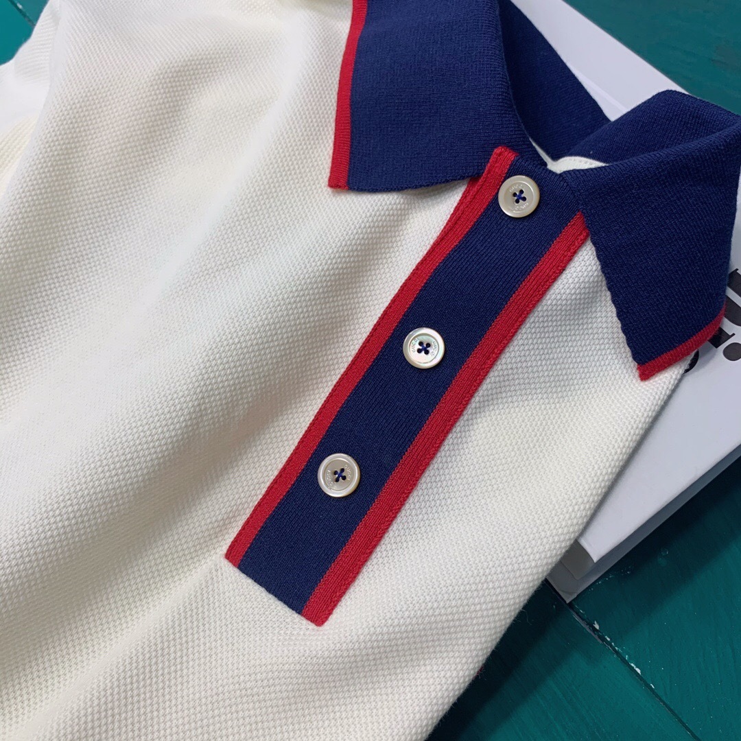 P289 杏色红蓝条POLO衫 · image 6