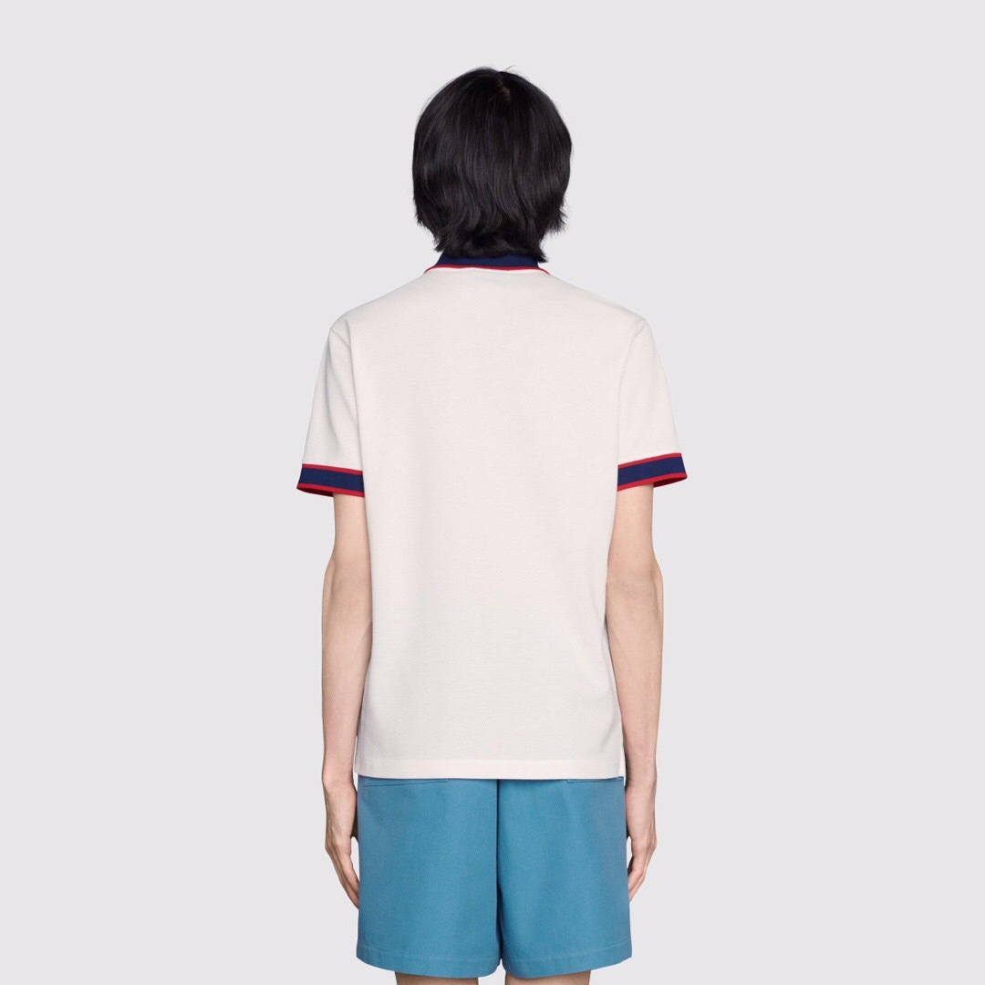 P289 杏色红蓝条POLO衫 · image 14
