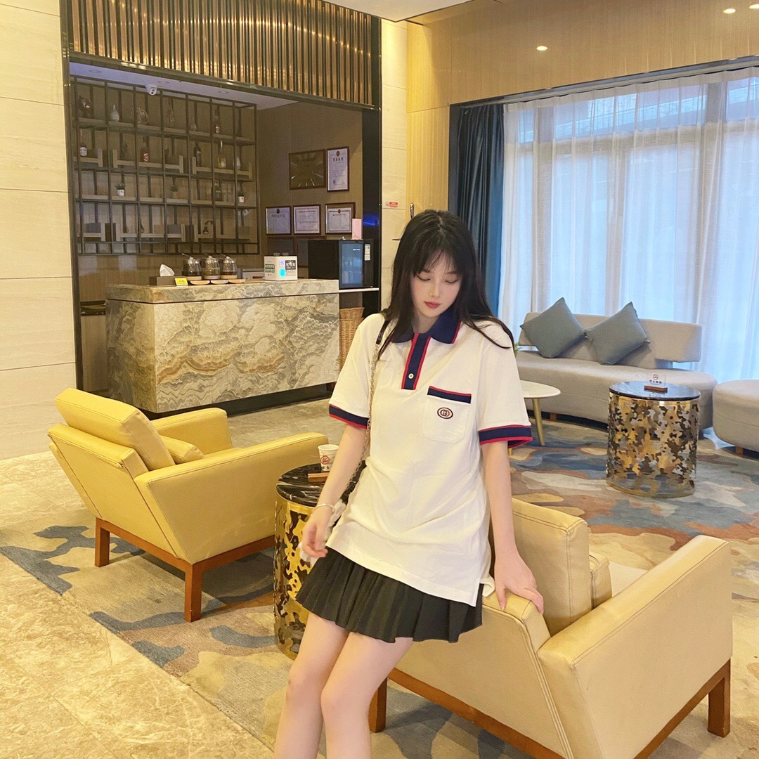 P289 杏色红蓝条POLO衫 · image 21