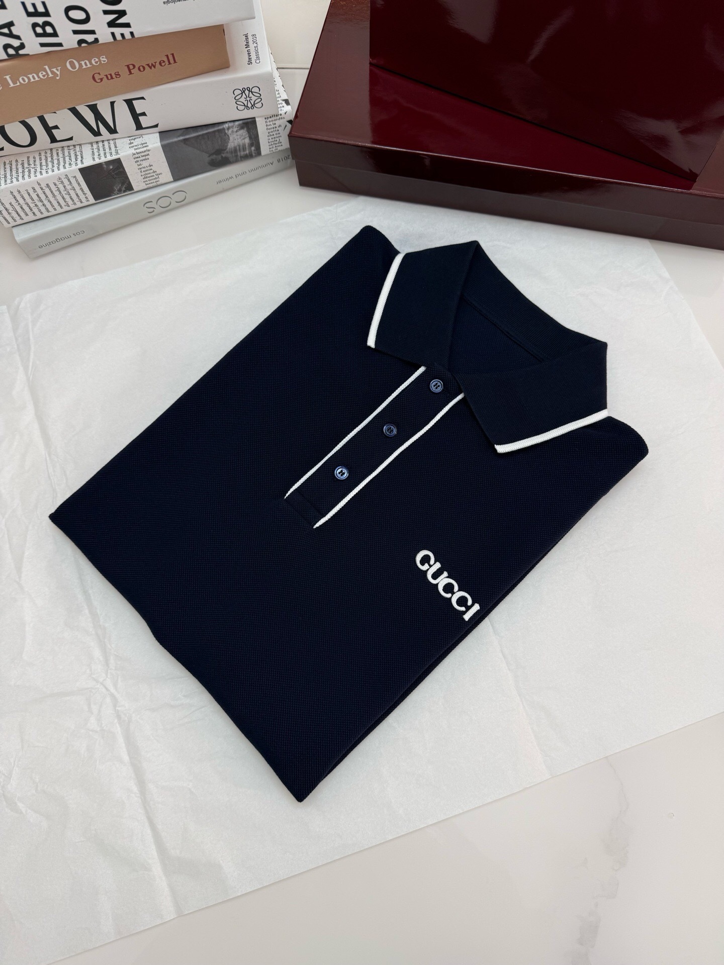 P299 深蓝色白镶边POLO衫 · image 11