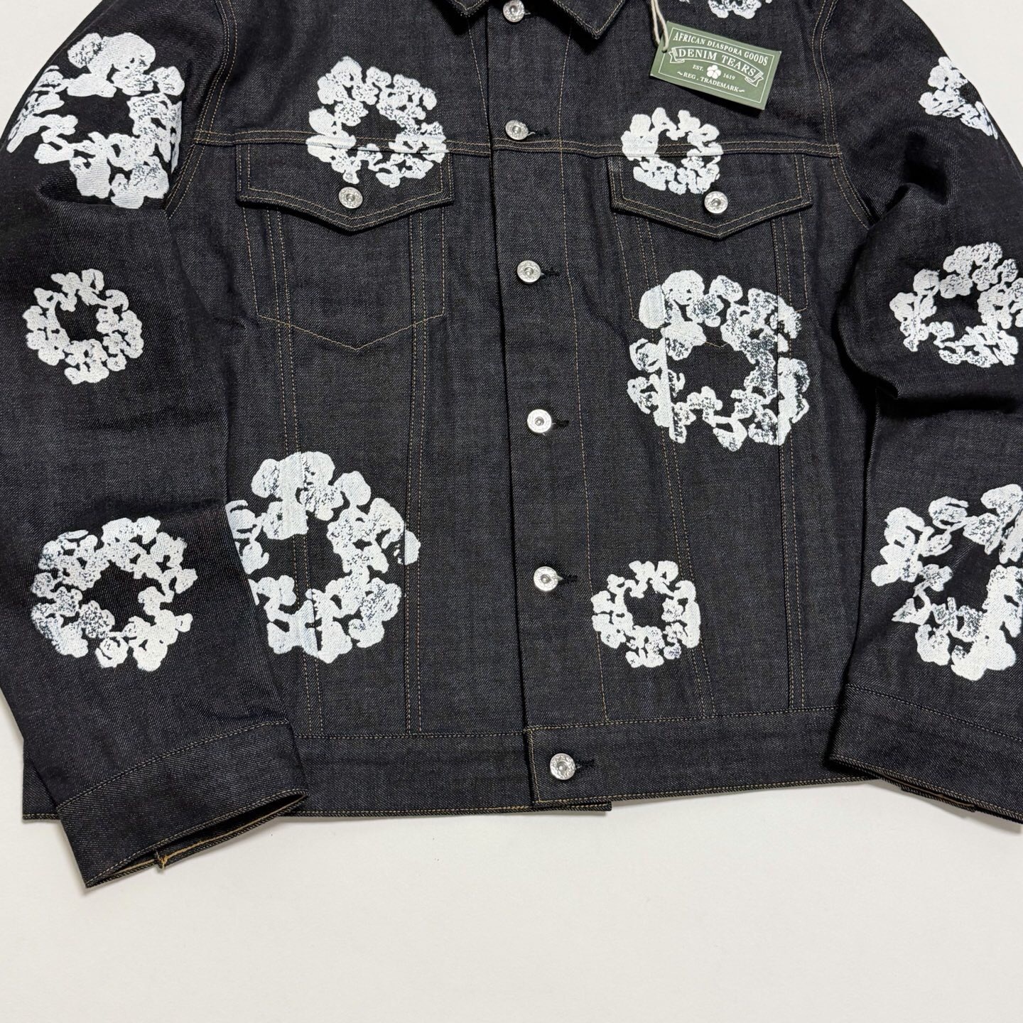 P379 丹宁棉花牛仔夹克黑色 · image 7