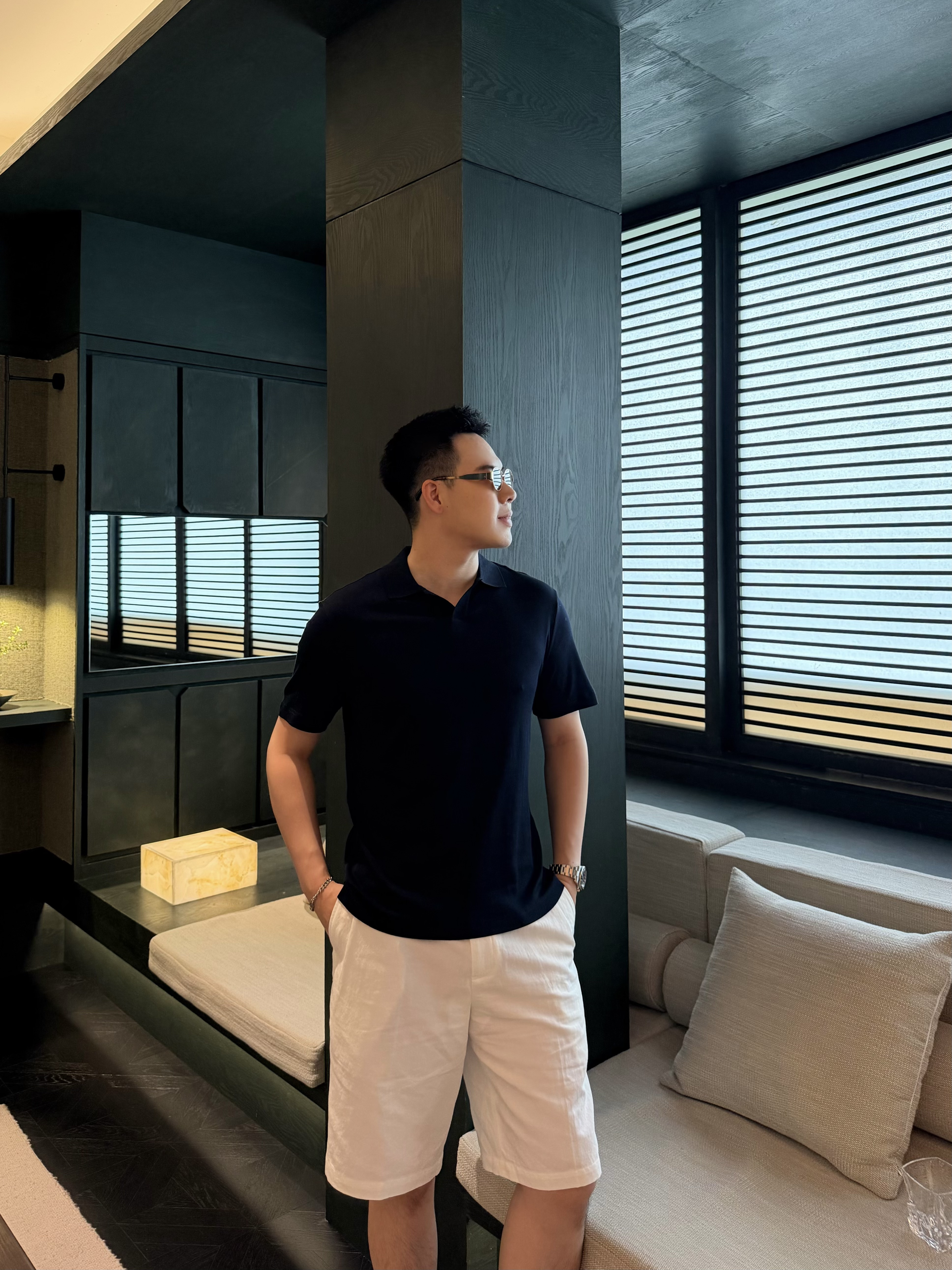 P449 蚕丝棉针织POLO海军蓝 · image 12