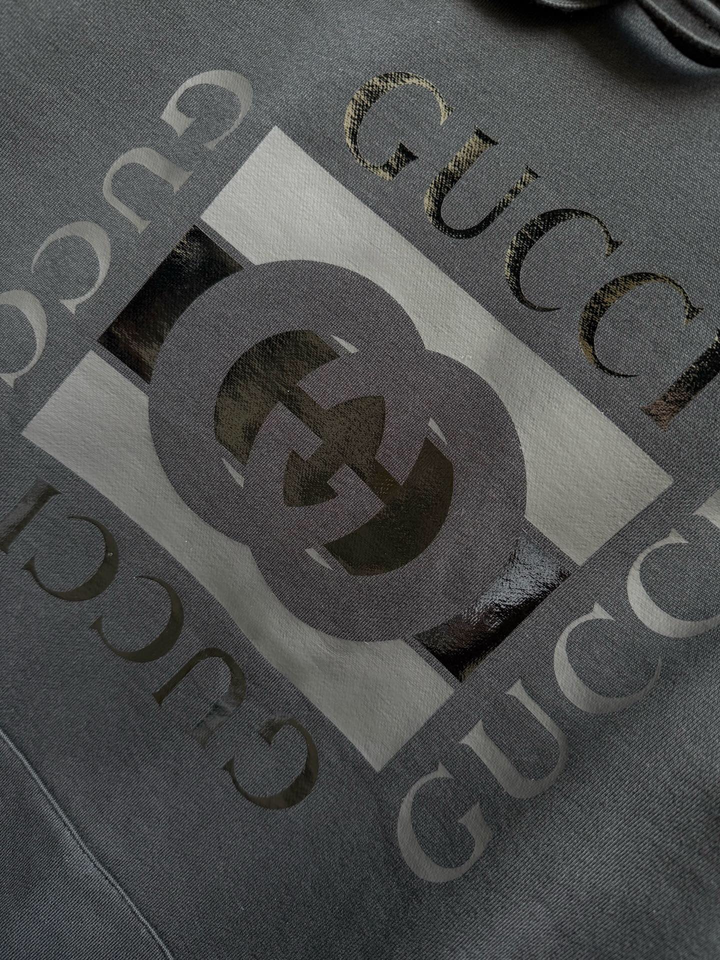 P389 Black Double G Large Print Hoodie · image 6