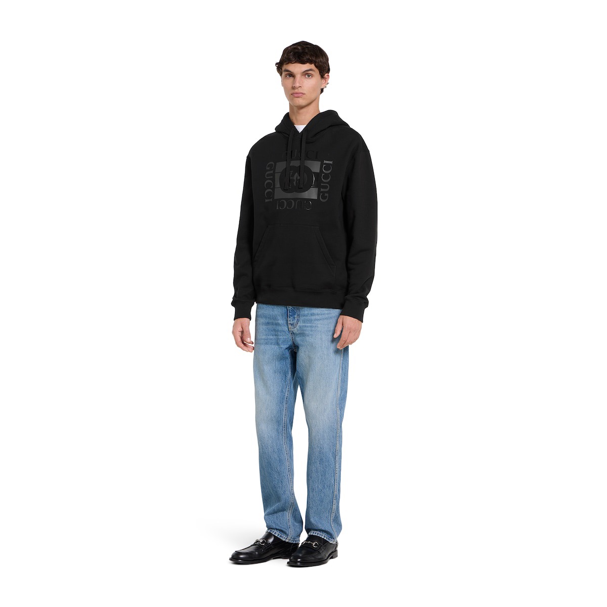 P389 Black Double G Large Print Hoodie · image 13