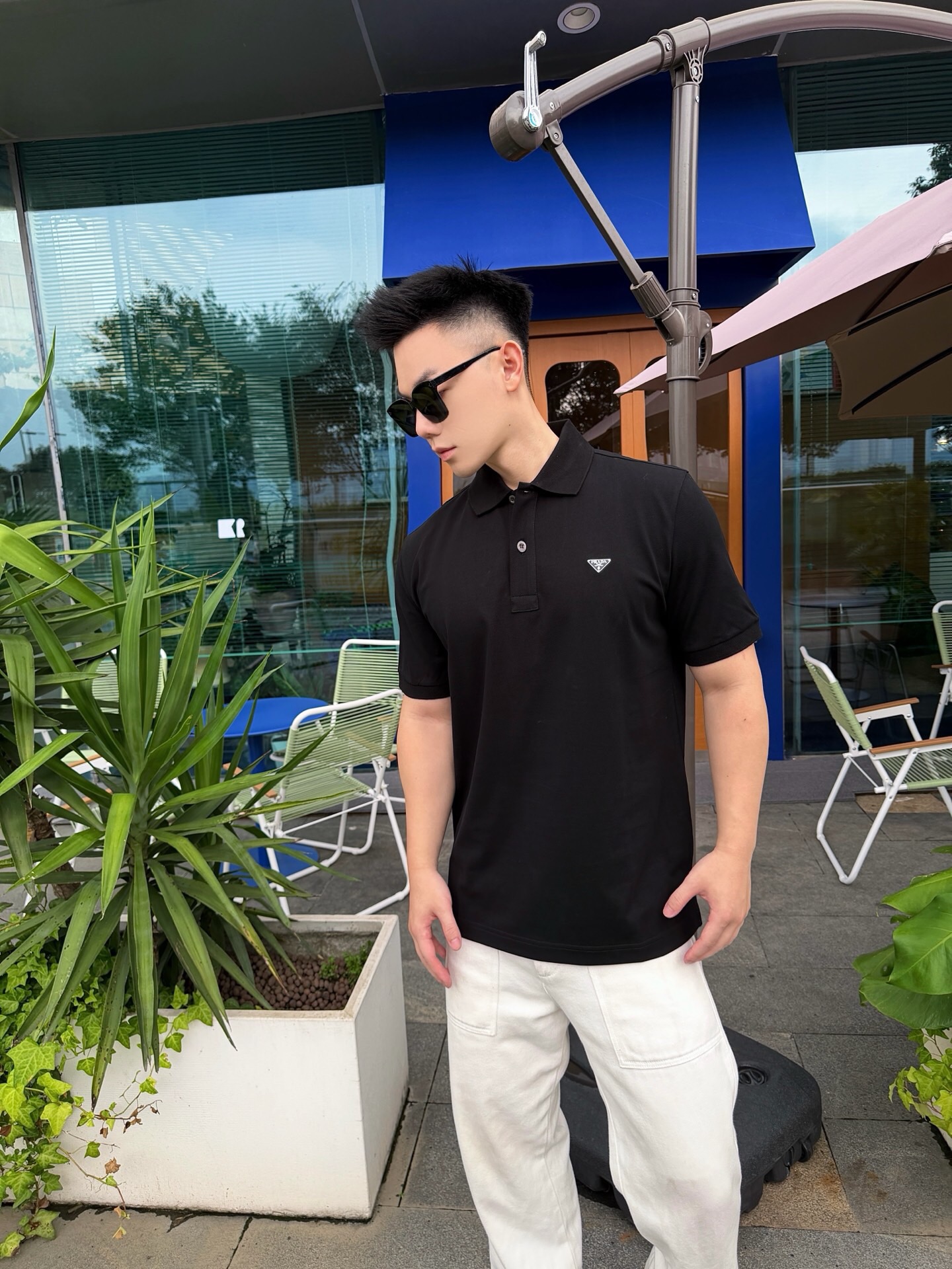 P309 Classic Triangle Black Polo Shirt · image 16