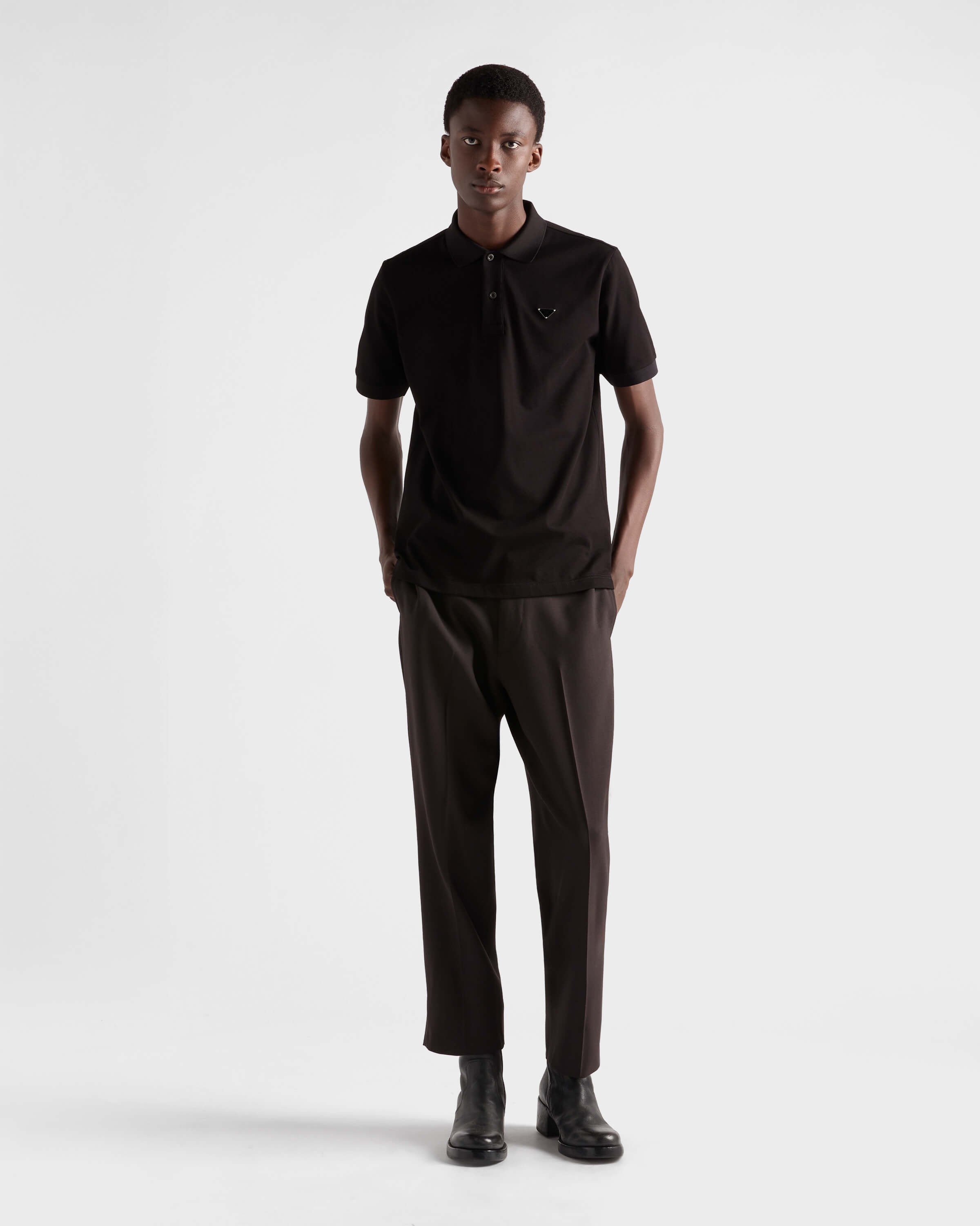 P309 Classic Triangle Black Polo Shirt · image 12