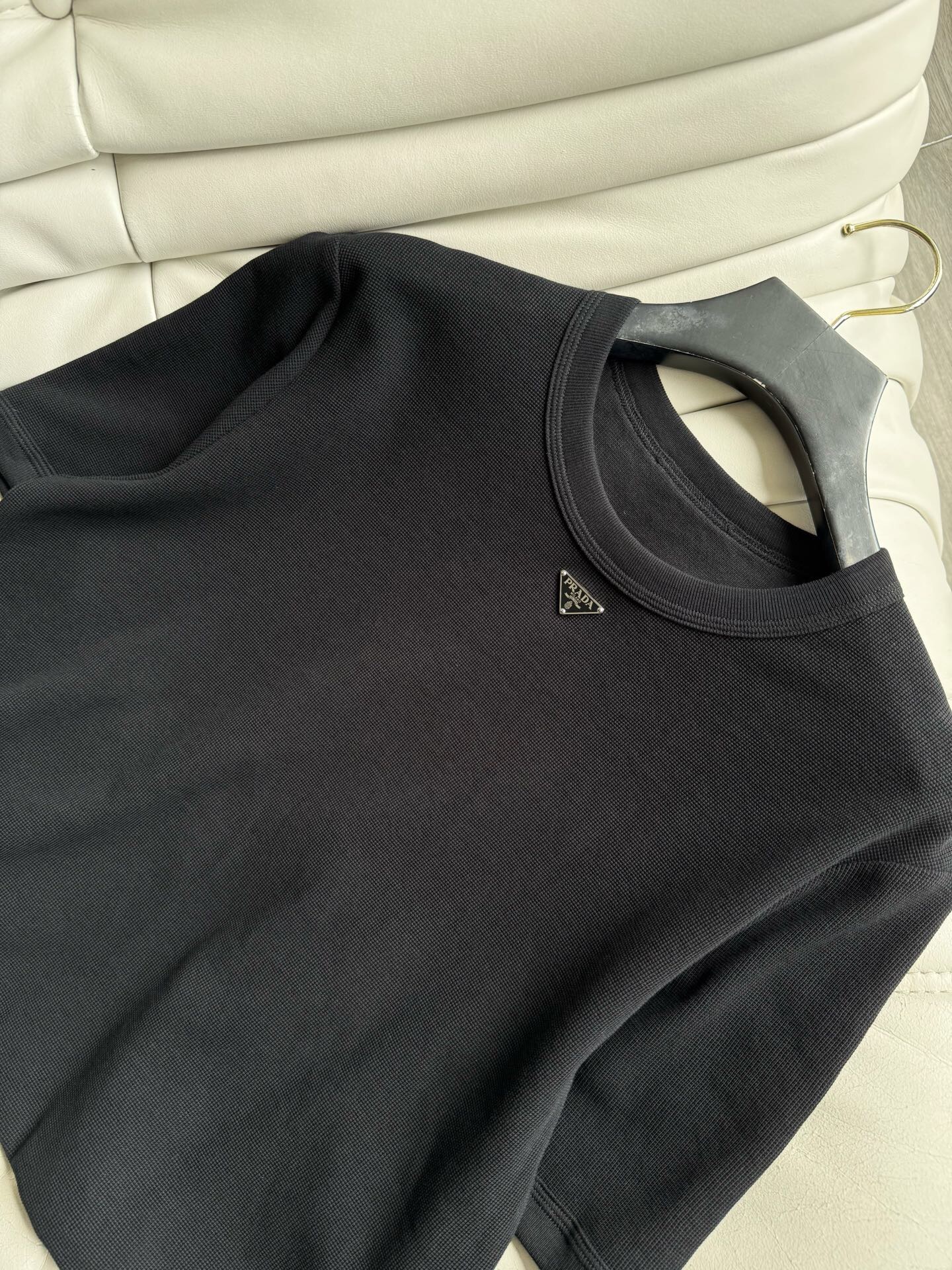 P239 Triangle Knitted Threaded Edge T-shirt · image 5