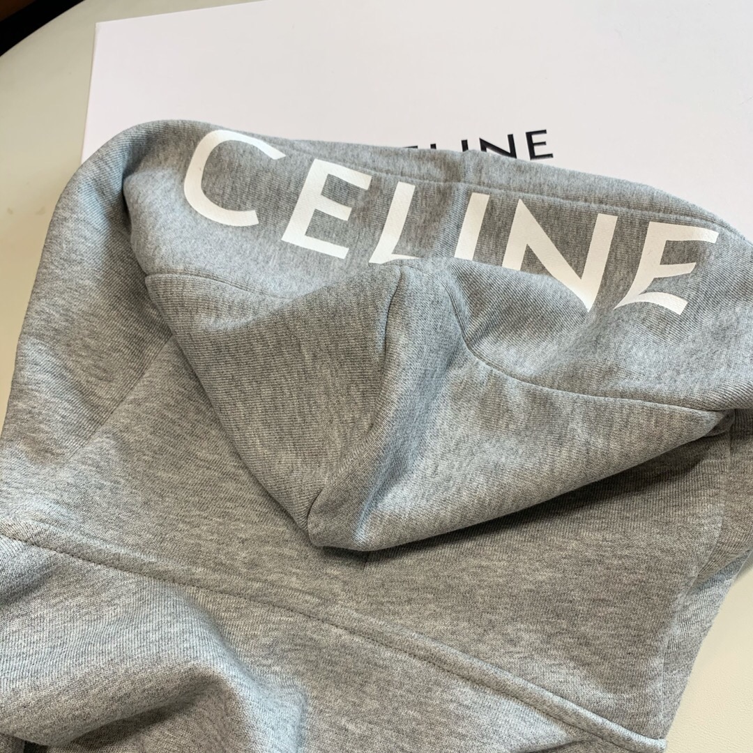 P399 Grey Hat Printed Zipper Hoodie · image 12