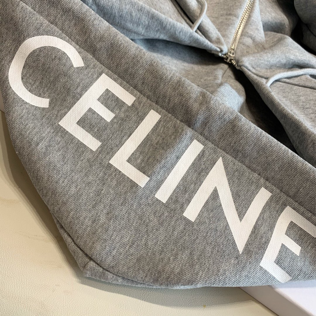 P399 Grey Hat Printed Zipper Hoodie · image 11